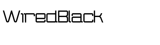 WiredBlack font preview