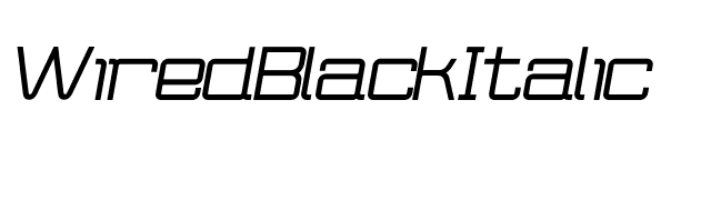 WiredBlackItalic font preview