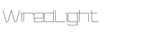 WiredLight font preview