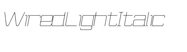 WiredLightItalic font preview