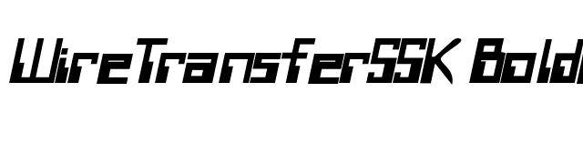 WireTransferSSK BoldItalic font preview