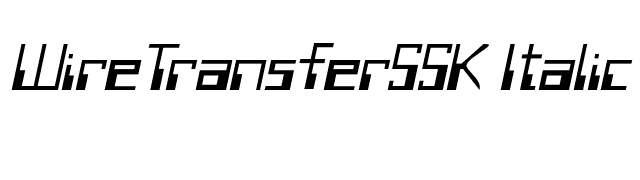 WireTransferSSK Italic font preview