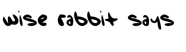 Wise Rabbit Says font preview