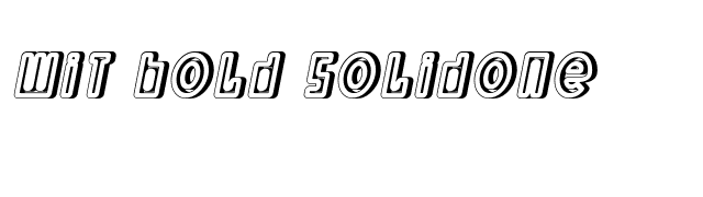 Wit Bold SolidOne font preview