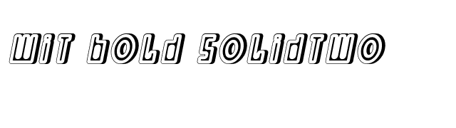 Wit Bold SolidTwo font preview