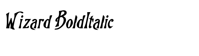 Wizard BoldItalic font preview