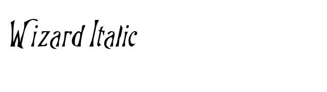 Wizard Italic font preview