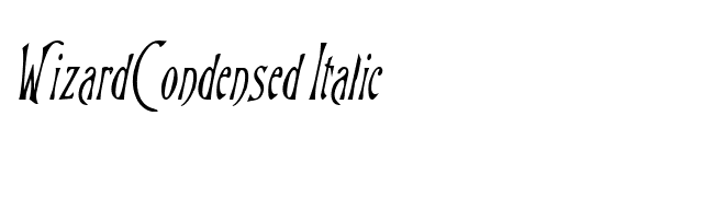 WizardCondensed Italic font preview