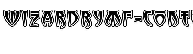 WizardryMF-Contour font preview