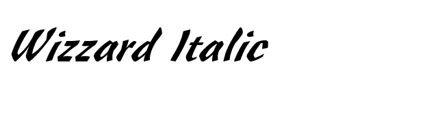 Wizzard Italic font preview