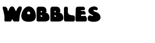 Wobbles font preview