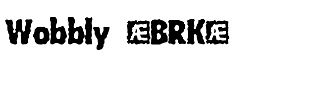 Wobbly (BRK) font preview