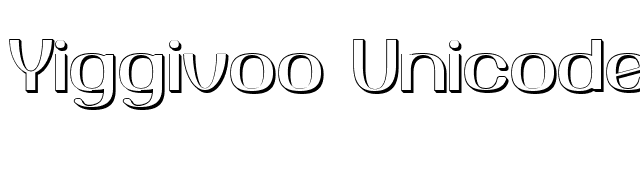 Yiggivoo Unicode 3D font preview