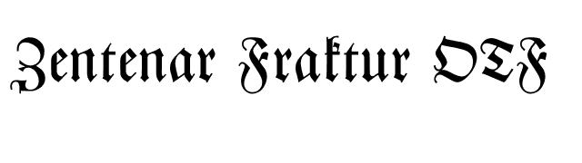 Zentenar Fraktur OTF font preview