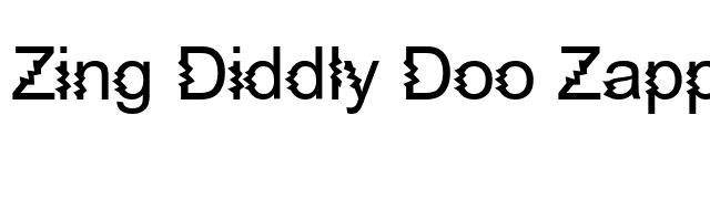 Zing Diddly Doo Zapped font preview