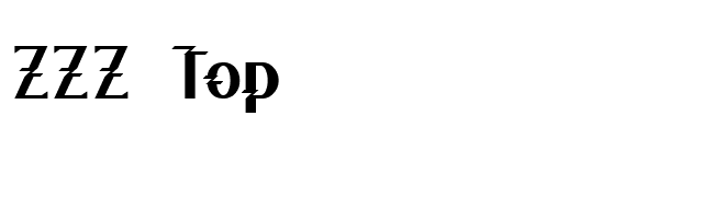 ZZZ Top font preview